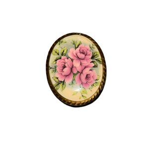 Ansley Fine English Bone China Floral Oval Trinket Pill Box